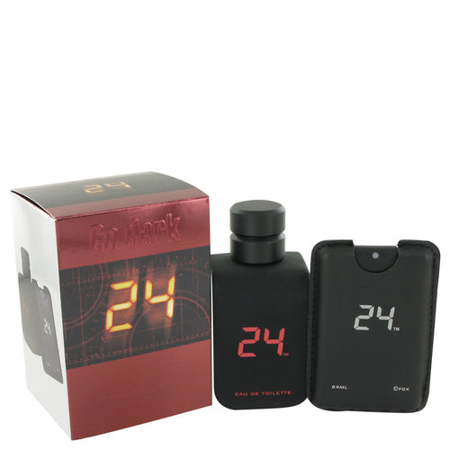 24 Go Dark The Fragrance Eau De Toilette Spray + 0.8 oz Mini Pocket Spray By ScentStory
