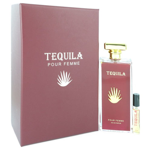 Tequila Pour Femme Red Eau De Parfum Spray + Free .17 oz Mini EDP Spray By Tequila Perfumes