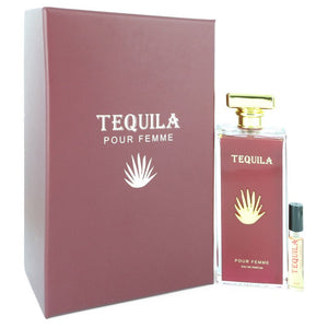Tequila Pour Femme Red Eau De Parfum Spray + Free .17 oz Mini EDP Spray By Tequila Perfumes